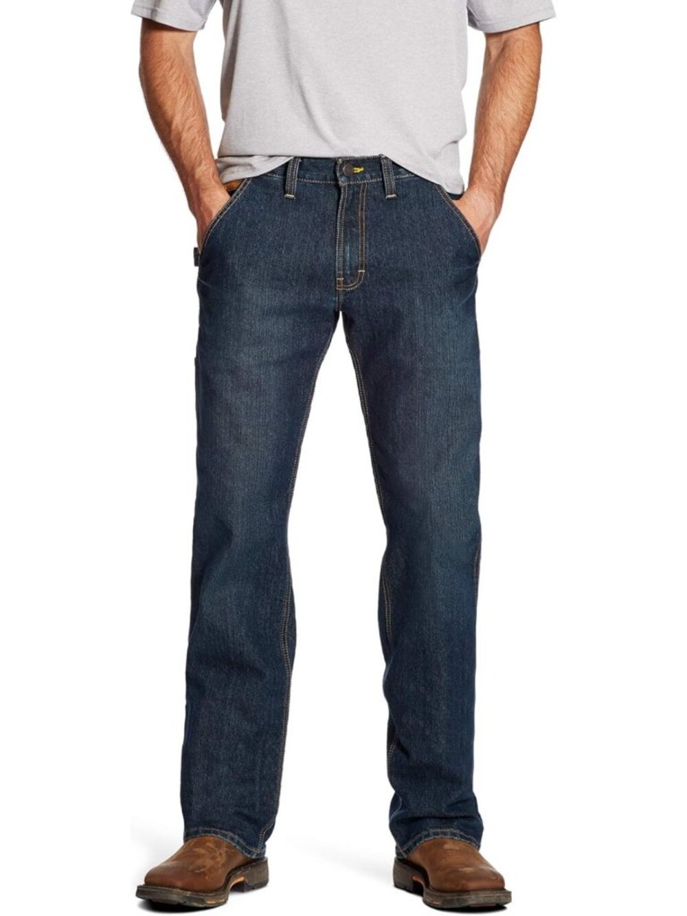 Men's Low Rise Durastretch Boot Cut Work Jeans - Comfortable & Durable Fit